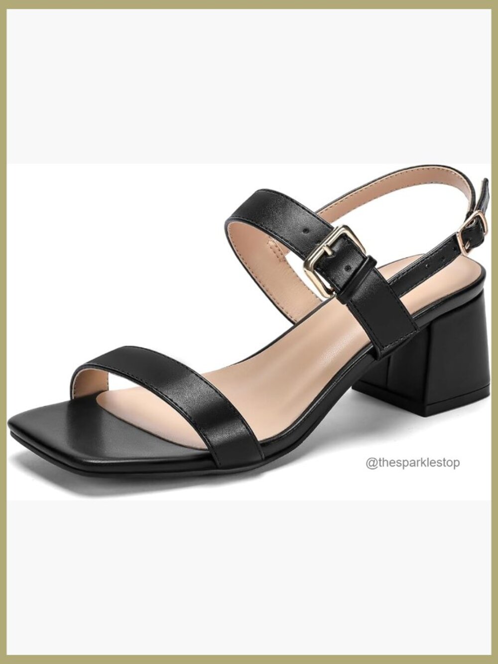 Strappy Block Heel Mules Sandals Slip On Dress Shoes for Party Wedding